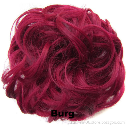 Women Natural Red Blonde Black Brown Synthetic Hair Hair Extension Roller Fast Bun Donut Chignon